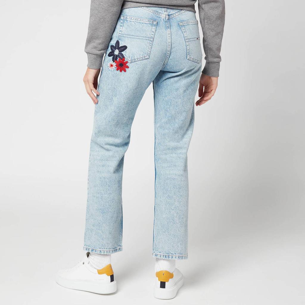 商品Tommy Hilfiger|Tommy Jeans Women's Recycled Julie Straight Jeans - Denim Light,价格¥333,第4张图片详细描述