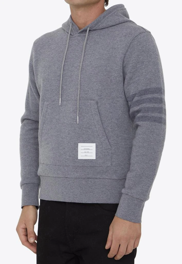 商品Thom Browne|Classic 4-Bar Stripe Detail Hooded Sweatshirt,价格¥16081,第2张图片详细描述