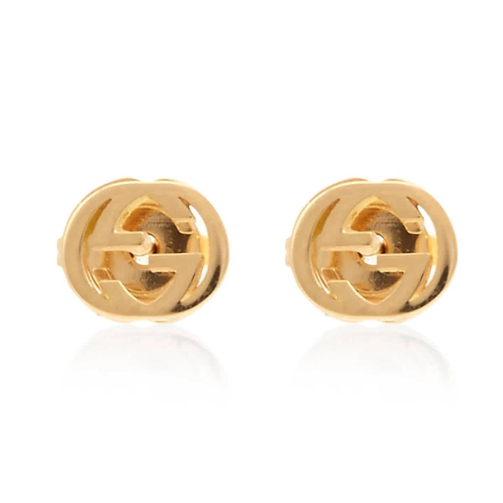 商品Gucci|18k Yellow Gold Interlocking G Earrings,价格¥3687,第1张图片