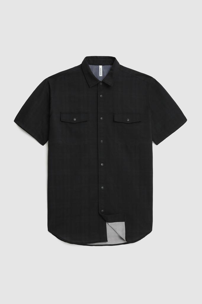 Half-Sleeve Cool Mesh Shirt with Blackwatch Pattern商品第6张图片规格展示