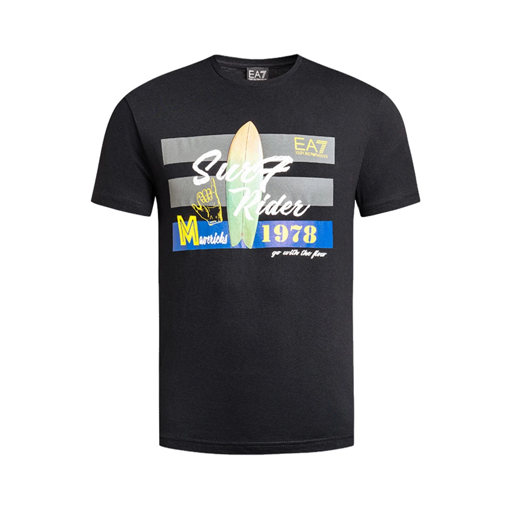 商品Emporio Armani|EMPORIO ARMANI 黑色男士T恤 3GPT15-PJT7Z-1200,价格¥451,第1张图片