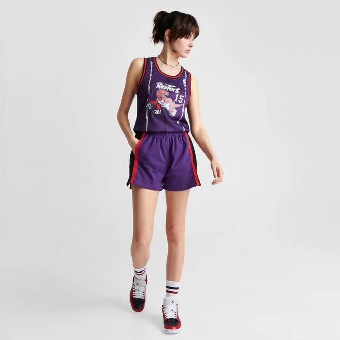 商品Mitchell and Ness|Women's Mitchell & Ness Toronto Raptors NBA Swingman Shorts,价格¥150,第2张图片详细描述