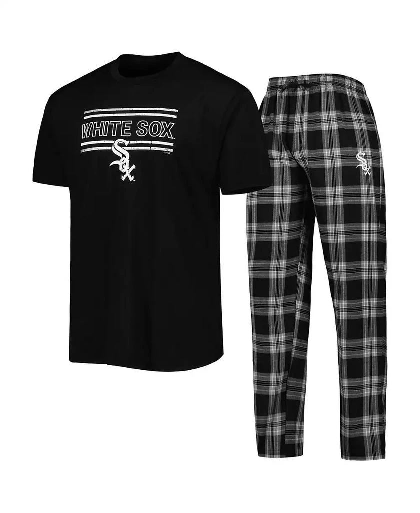 商品Concepts Sport|Men's Black and Gray Chicago White Sox Badge T-shirt and Pants Sleep Set,价格¥386,第1张图片