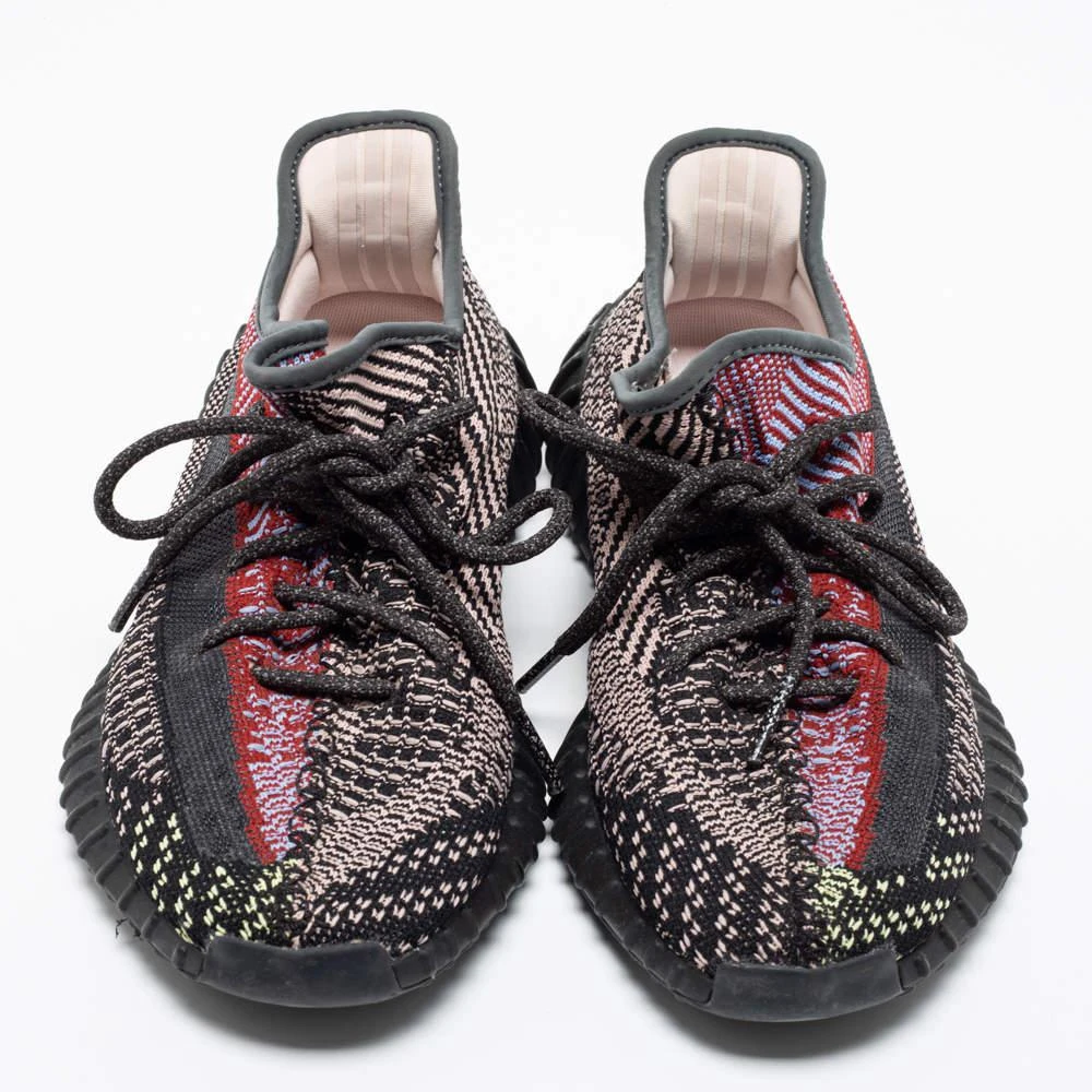 商品[二手商品] YEEZY|Adidas x Yeezy Boost Multicolor Knit Fabric And Mesh 350 V2 Yechiel Reflective Sneakers Size 40 2/3,价格¥3109,第3张图片详细描述
