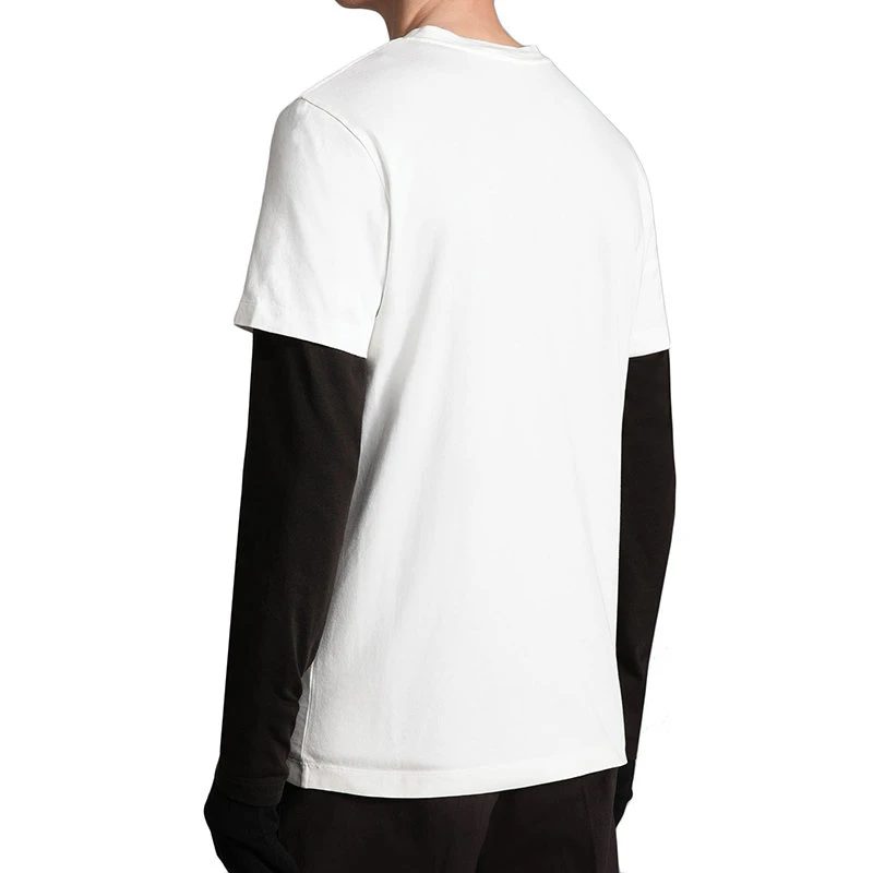 商品Moncler|【预售3-7天】Moncler/蒙克莱 22年秋冬新款 男士蛋壳白色纯棉植�绒印花短袖T恤H20918C000078390T032,价格¥2114,第5张图片详细描述