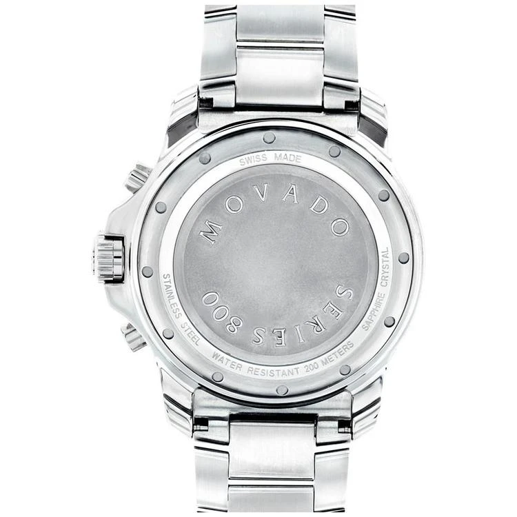 商品Movado|Men's Swiss Series 800 Stainless Steel Bracelet Watch 42mm 2600110,价格¥7519,第3张图片详细描述