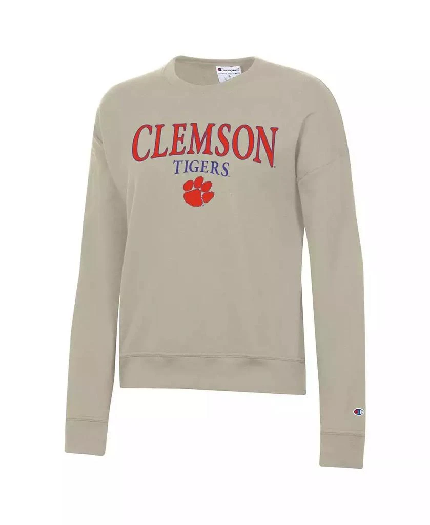 商品CHAMPION|Women's Tan Clemson Tigers Powerblend Pullover Sweatshirt,价格¥307,第3张图片详细描述