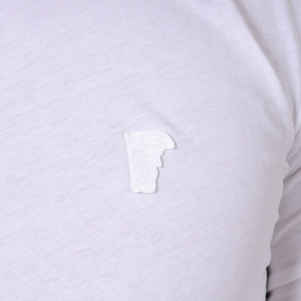 VERSACE COLLECTION 男士白色圆领棉质长袖T恤 V800491-VJ00180-V1003商品第4张图片规格展示
