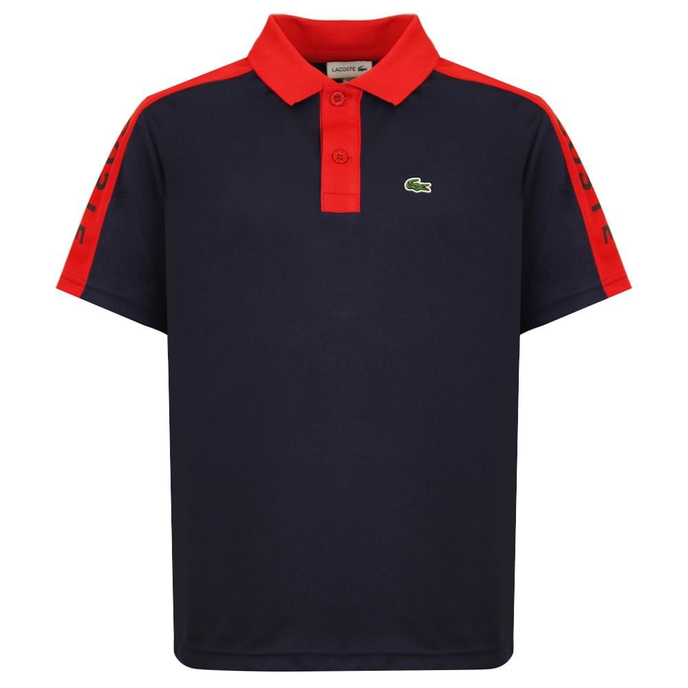 Navy & Red Logo Panel Polo Shirt商品第1张图片规格展示