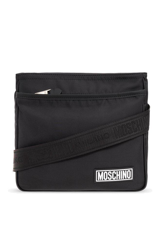 Moschino Logo-Patch Zipped Messenger Bag商品第1张图片规格展示