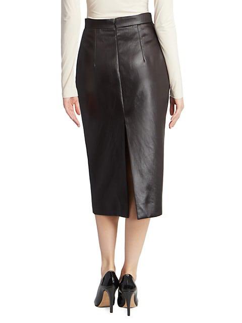 Faux Leather Cocoon Skirt商品第5张图片规格展示