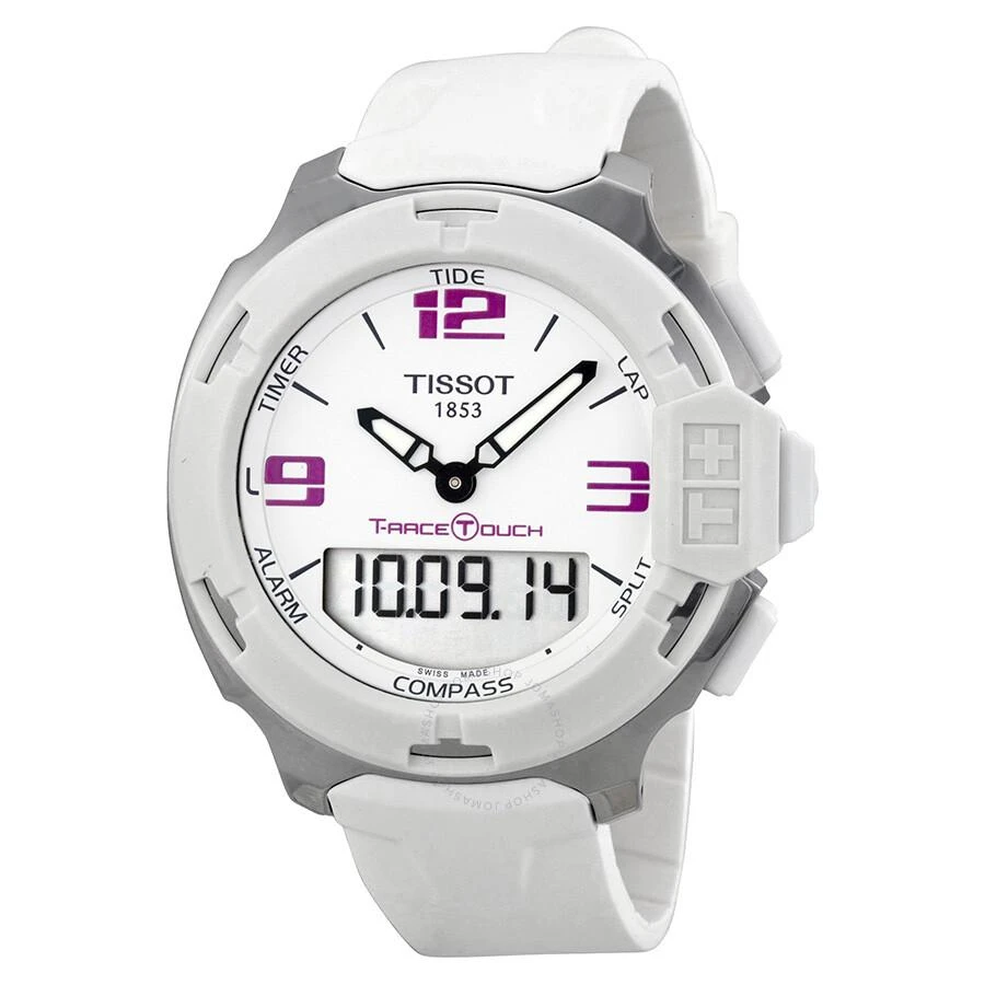 商品Tissot|Tissot T-Race Analog Digital White Rubber Unisex Watch T0814201701700,价格¥1332,第1张图片