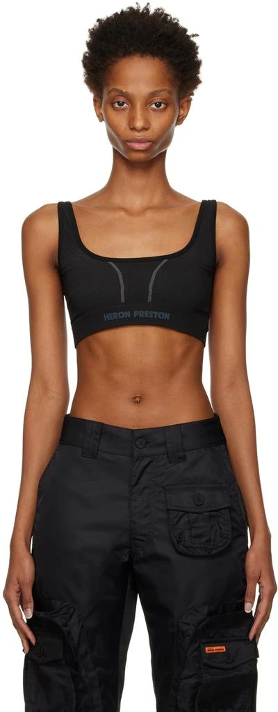 商品Heron Preston|Black Seamless Sport Bra,价格¥624,第1张图片