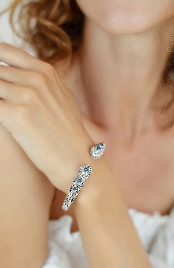 商品DEVATA|TOPAZ STERL SILVER 18K BRAC,价格¥1404,第2张图片详细描述