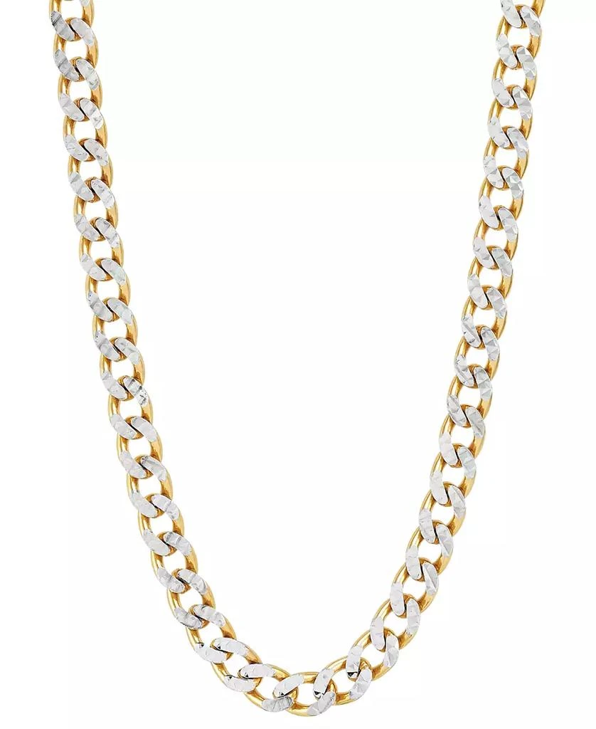 商品Macy's|Two-Tone Curb Link 22" Chain Necklace in Sterling Silver & 14k Gold-Plate,价格¥1927,第1张图片