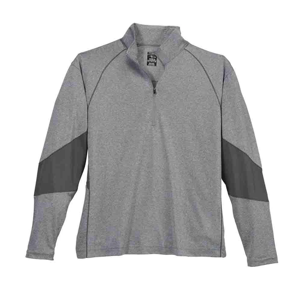商品Page & Tuttle|Coverstitch Jersey Mockneck Long Sleeve Quarter Zip Pullover Shirt,价格¥493,第1张图片