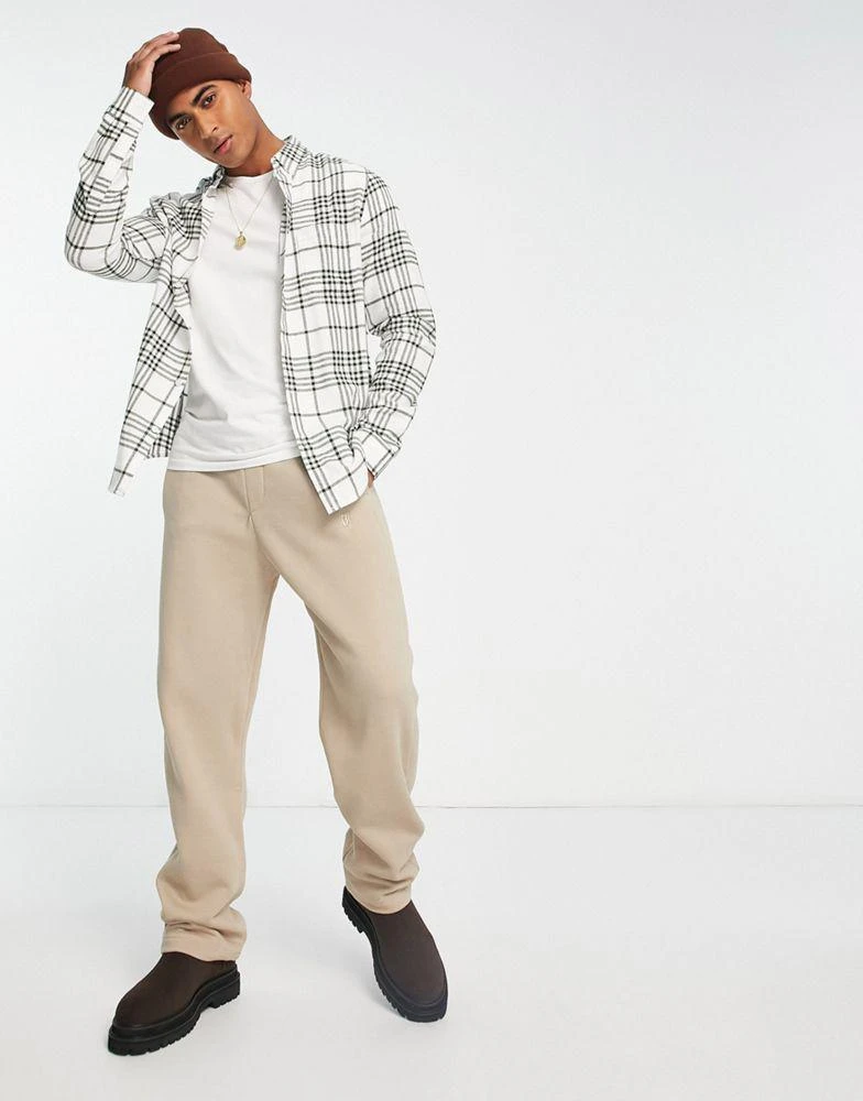 商品ASOS|ASOS DESIGN shirt in white and green check,价格¥116,第3张图片详细描述