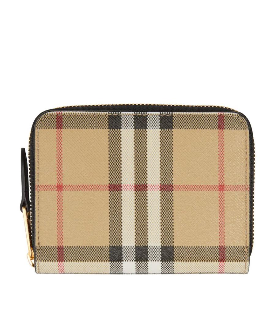 Small Vintage Check Zip-Around Wallet商品第1张图片规格展示