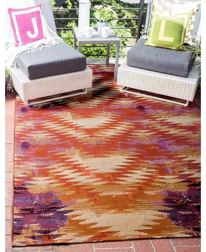 商品Bayshore Home|CLOSEOUT! Outdoor Pashio Pas2 5' 3" x 8' Area Rug,价格¥992,第2张图片详细描述