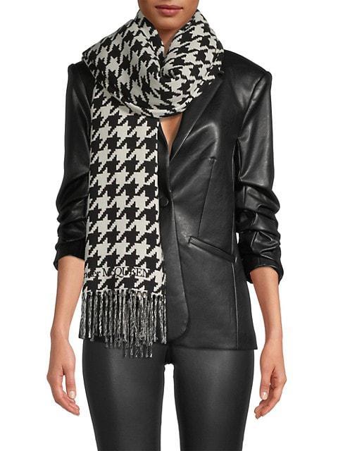 商品Alexander McQueen|Wool-Blend Houndstooth Stole,价格¥6336,第1张图片