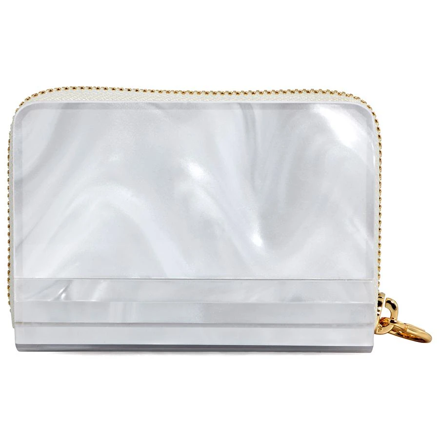 商品Michael Kors|Barbara Marble Resin Coin Purse - Optic White,价格¥366,第3张图片详细描述