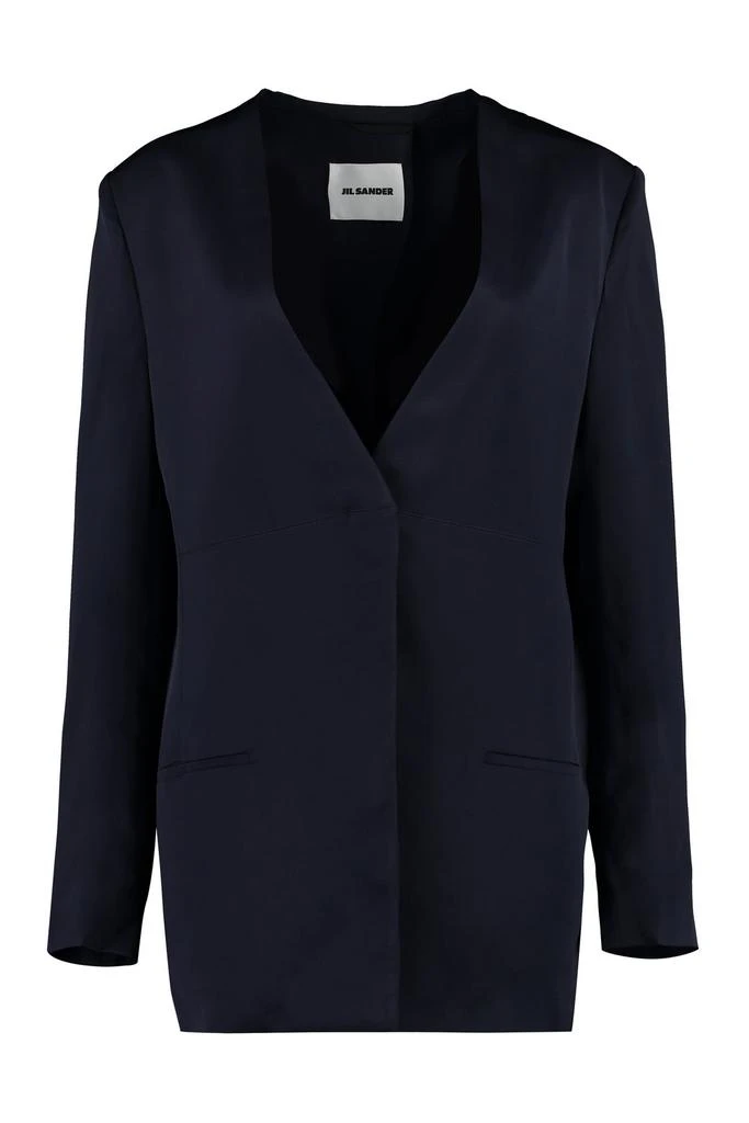 商品Jil Sander|Jil Sander V-Neck Single-Breasted Tailored Blazer,价格¥8750,第1张图片
