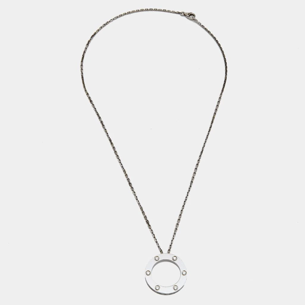 商品[二手商品] Cartier|Cartier Love 6 Diamond 18K White Gold Pendant Necklace,价格¥22447,第2张图片详细描述