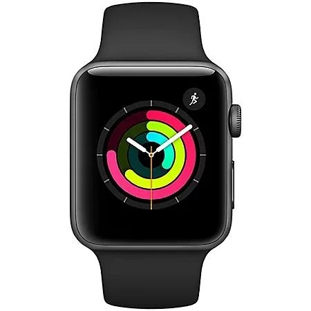 商品Apple|Apple Watch Series 3 GPS Silver Aluminum Case with White Sport Band (Choose Size)表,价格¥1464,第2张图片详细描述