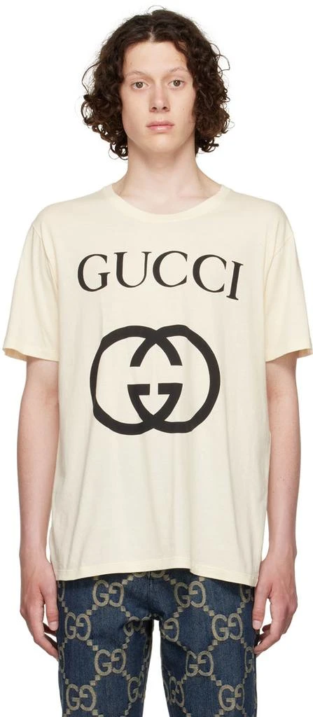 商品Gucci|Off-White Cotton T-Shirt,价格¥4312,第1张图片