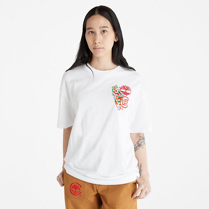CLOT x Timberland® Short-sleeved T-Shirt in White商品第5张图片规格展示