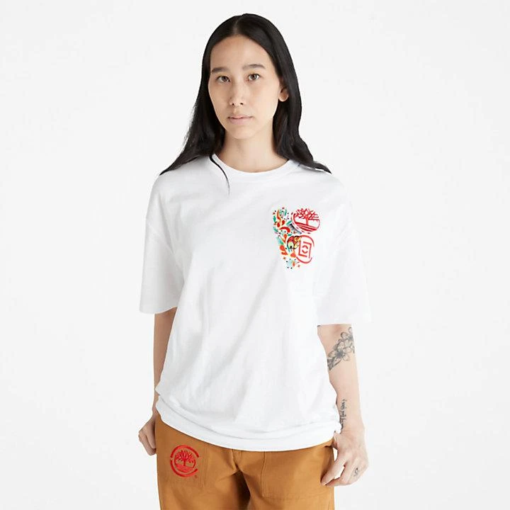 商品Timberland|CLOT x Timberland® Short-sleeved T-Shirt in White,价格¥431,第5张图片详细描述