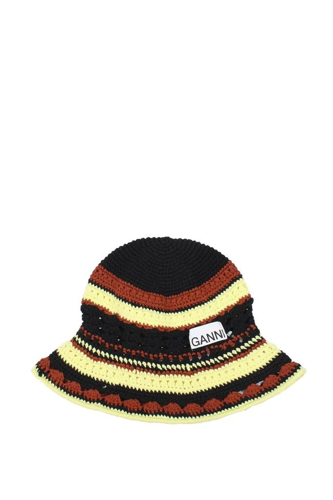 商品Ganni|Hats Cotton Black Multicolor,价格¥564,第1张图片