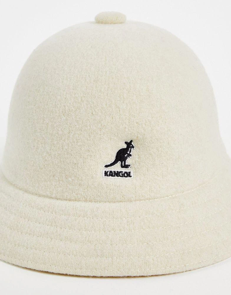 商品Kangol|Kangol wool casual bucket hat in white,价格¥743,第4张图片详细描述