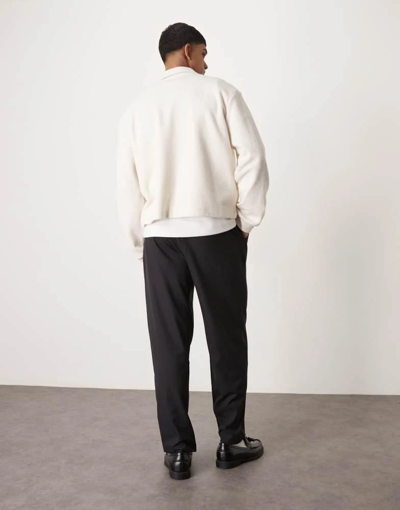 商品ASOS|ASOS DESIGN loose skater fit smart trousers in washed black,价格¥219,第2张图片详细描述