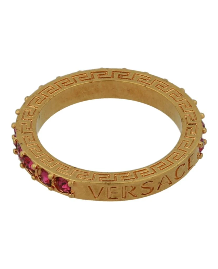 商品Versace|Crystal Embellished Greca Ring,价格¥714,第1张图片