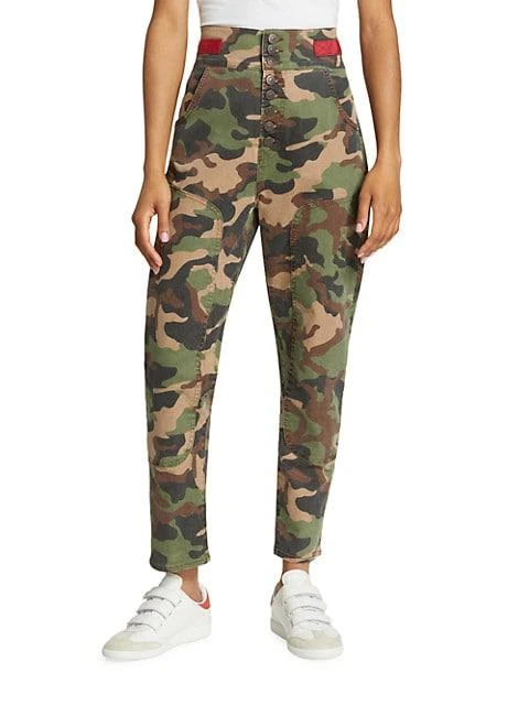 商品VERONICA BEARD|Kane Straight-Leg Camouflage Pants,价格¥1337,第3张图片详细描述