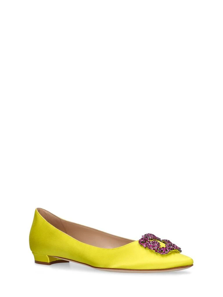 商品Manolo Blahnik|10mm Hangisi Satin Flats,价格¥3599,第2张图片详细描述