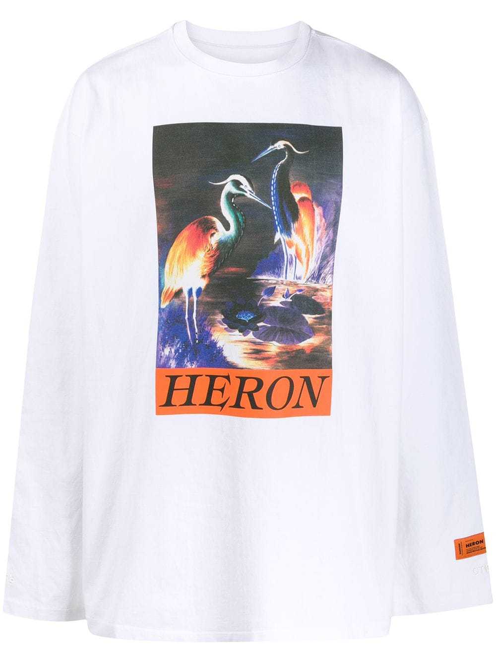 商品Heron Preston|HERON PRESTON 男士白色长袖T恤 HMAB016-F20JE-R002-0120,价格¥1038,第1张图片
