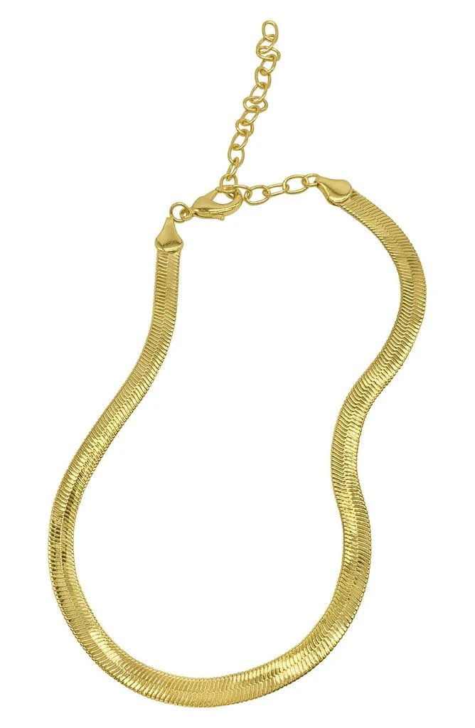 商品ADORNIA|14K Gold Plated Snake Chain Collar Necklace,价格¥152,第1张图片