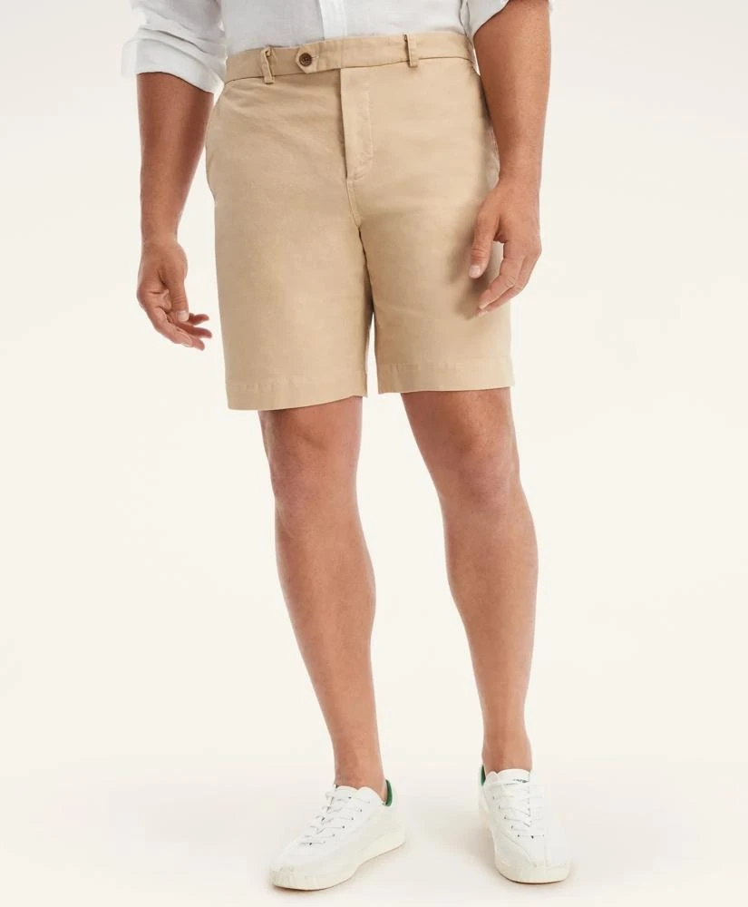 商品Brooks Brothers|Big & Tall 9" Stretch Washed Canvas Shorts,价格¥326,第1张图片