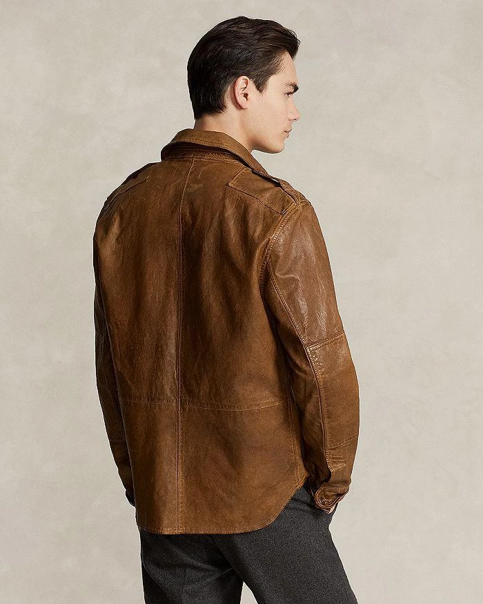 商品Ralph Lauren|Washed Leather Utility Jacket,价格¥4006,第3张图片详细描述