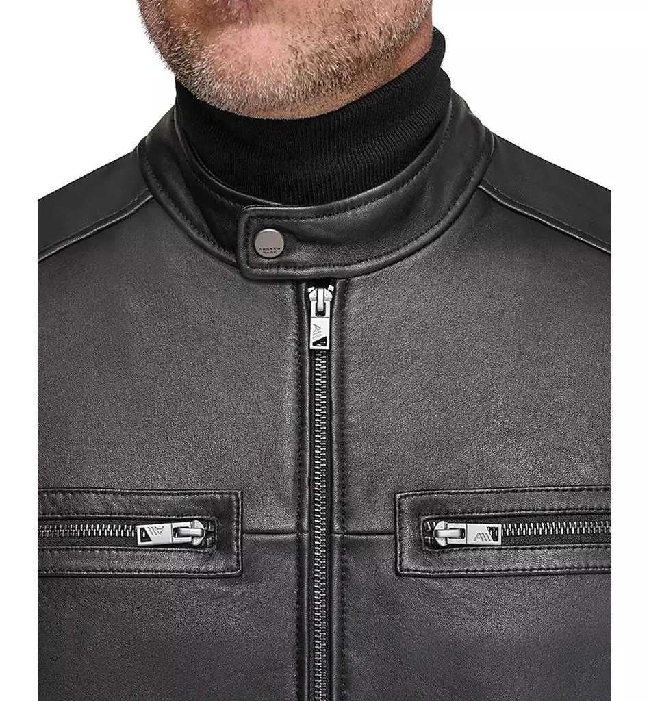 商品Marc New York by Andrew Marc|Men's Bantam Racer Style Lamb Leather Jacket,价格¥1767,第4张图片详细描述