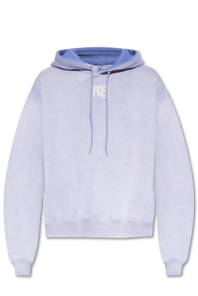 Alexander Wang Logo-Printed Drawstring Hoodie商品第1张图片规格展示