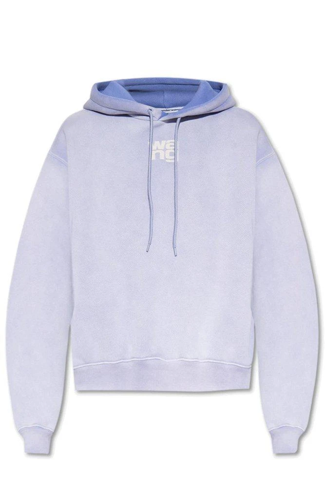 商品Alexander Wang|Alexander Wang Logo-Printed Drawstring Hoodie,价格¥1452,第1张图片