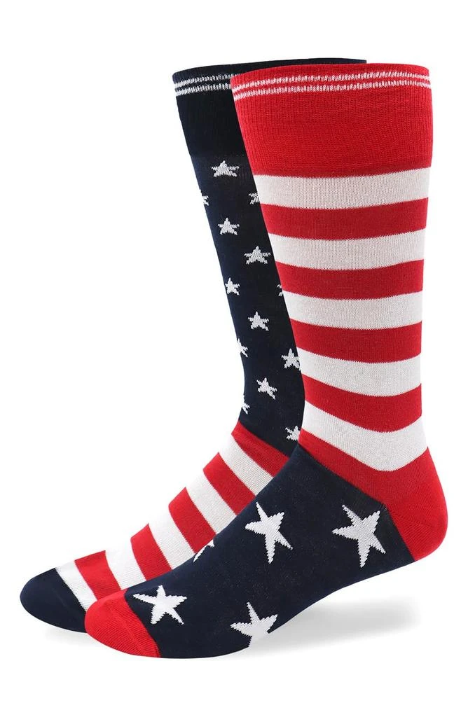 商品Lorenzo Uomo|Mix-Match Flag Crew Socks,价格¥50,第2张图片详细描述