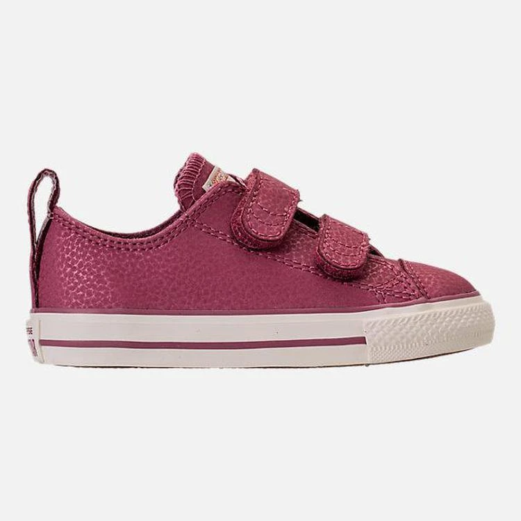 商品Converse|Girls' Toddler Converse Chuck Taylor Ox Leather Hook-and-Loop Strap Casual Shoes,价格¥156,第3张图片详细描述