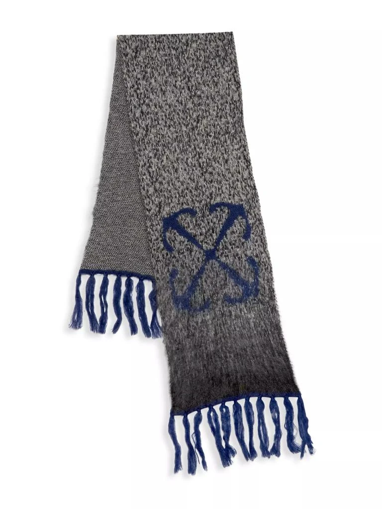 商品Off-White|Arrow Fuzzy Mohair-Blend Knit Scarf,价格¥1967,第1张图片