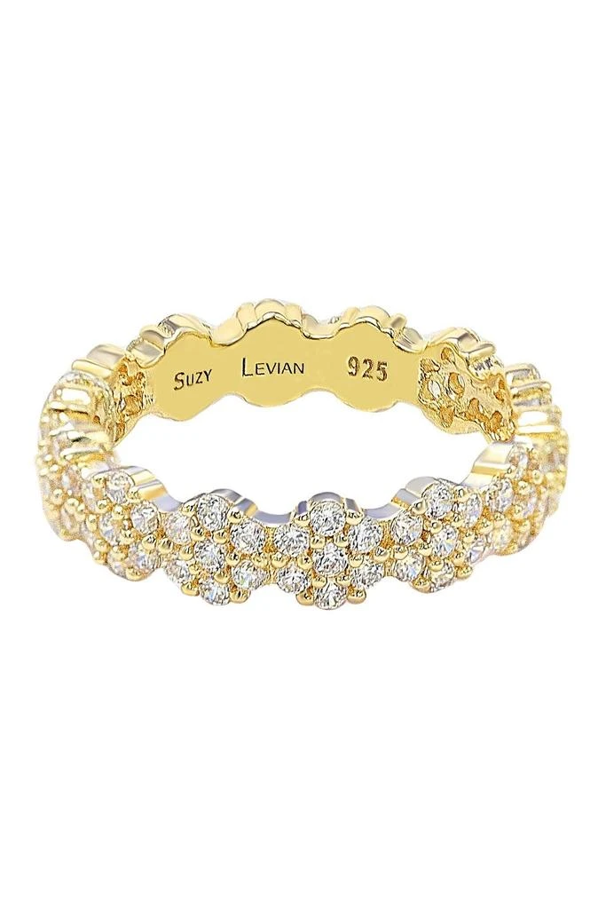 商品Suzy Levian|CZ Flower Pave Eternity Band,价格¥722,第2张图片详细描述