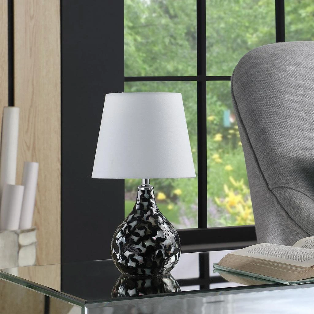 商品Streamdale Furniture|Streamdale 11.5" In Modern Black Seashell Swirl Pattern Mini Polyresin Table,价格¥819,第4张图片详细描述