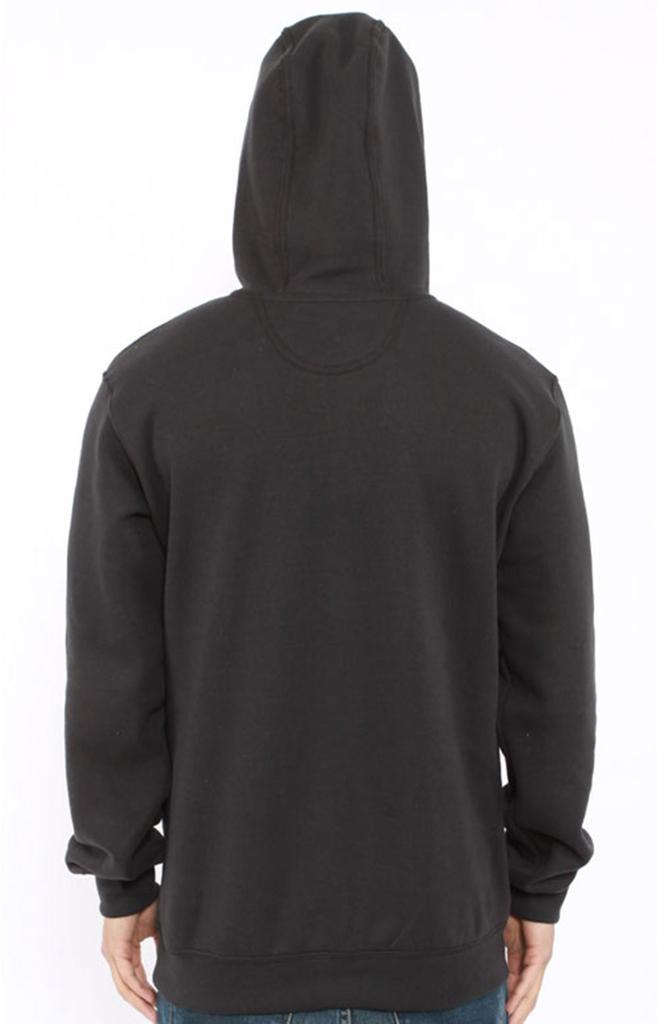 (K121) Midweight Pullover Hoodie - Black商品第2张图片规格展示